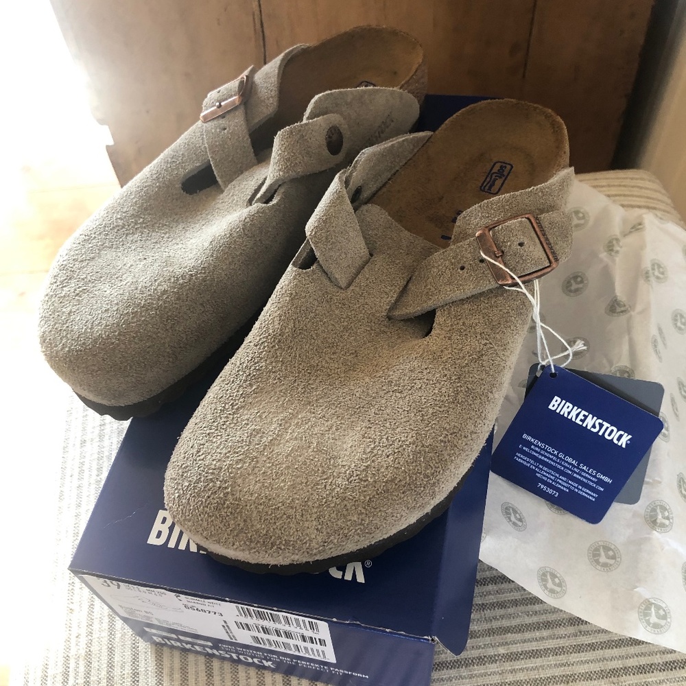 Boston Suede Leather Taupe